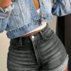 Back Rise Versatile Denim Shorts