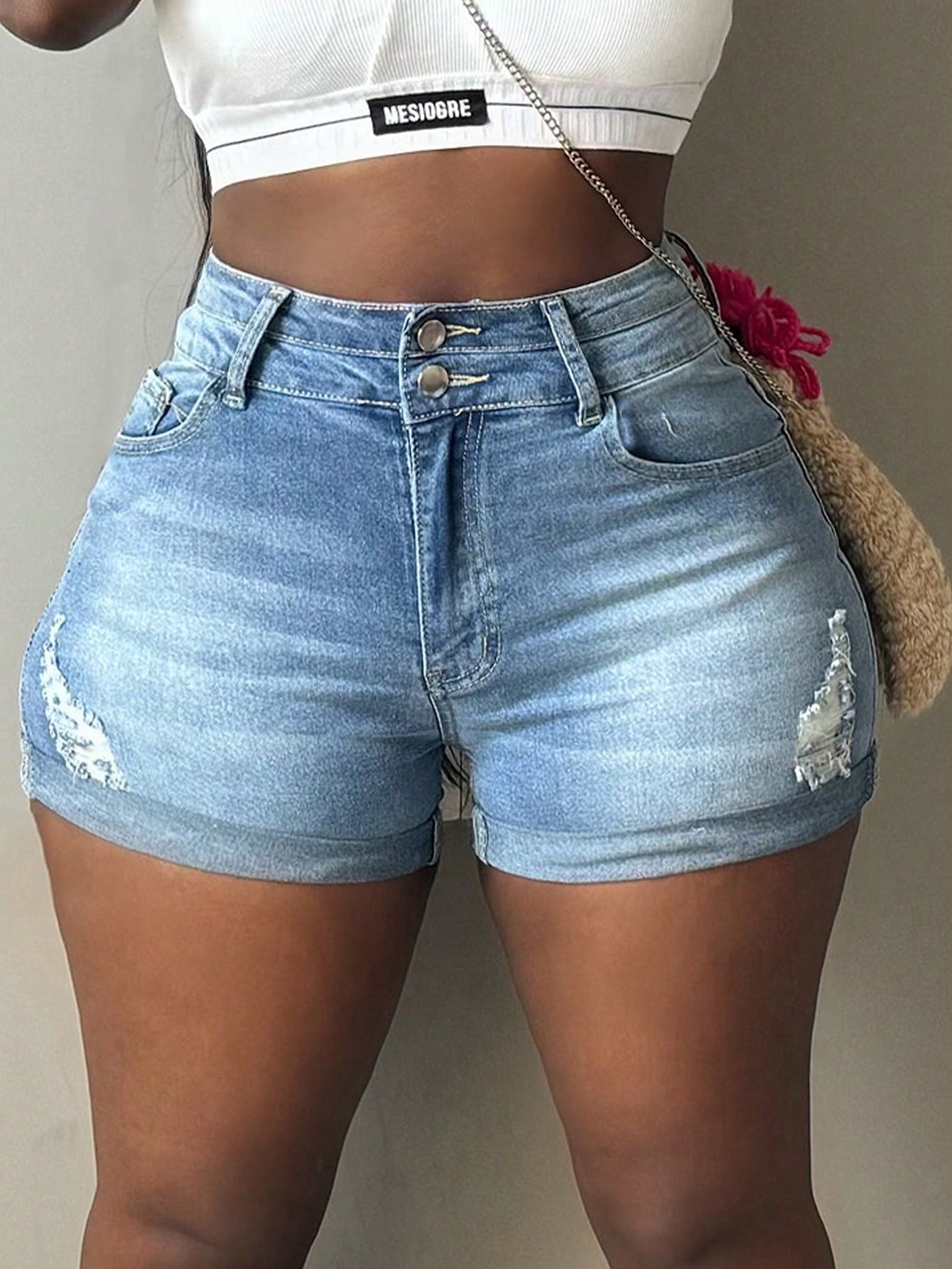 Fashion Denim Shorts With Multiple Design