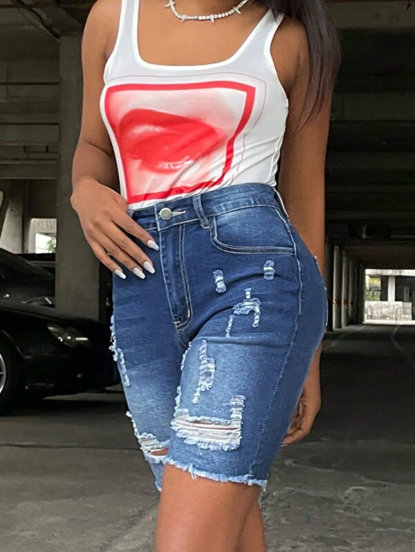 Women Denim Bermuda Shorts
