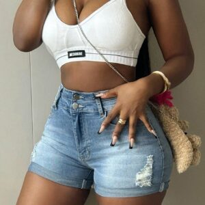 Fashion Denim Shorts With Multiple Design