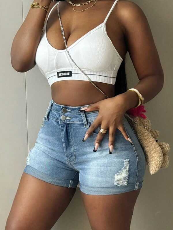 Fashion Denim Shorts With Multiple Design