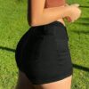 Rolled Fit Mini Denim Shorts