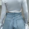 Ladies Casual Street Basic Versatile Cuffable Denim Shorts Hot Pants main 3
