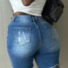 New Arrival European And American Style Butt Lifting Stretch Denim Shorts main 1