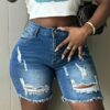 Women Short Jeans With Pockets And Buttons
