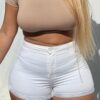 Rolled Fit Mini Denim Short