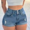 Summer Curl Hem Denim Short