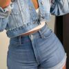 Jeans Summer Design Curled Shorts