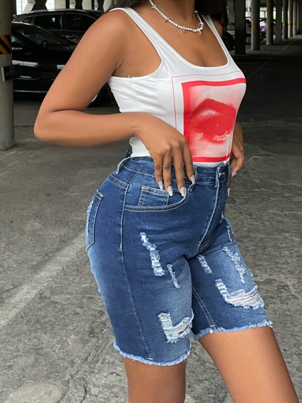 Women Denim Bermuda Shorts