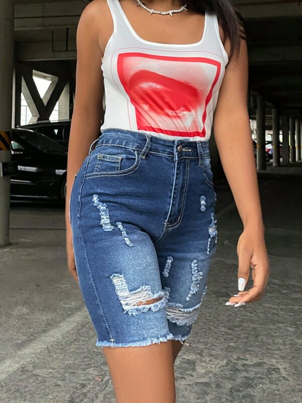 Women Denim Bermuda Shorts