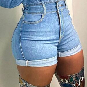 Women Short Jeans With Pockets And Buttons