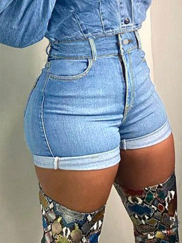 Women Short Jeans With Pockets And Buttons