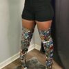 Womens Summer Fashionable High Waist Cuffed All Match Versatile Denim Shorts main 4